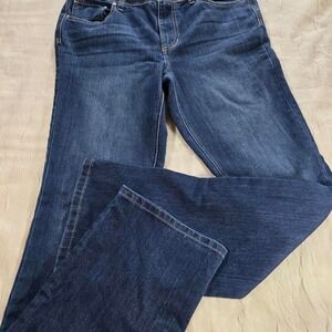 Maurices High Rise Dark Wash Straight Leg Jeans Womens 8 Long Minimalist Classic